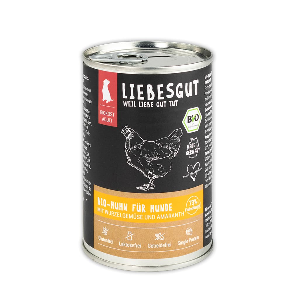 Bio-Huhn mit Bio-Wurzelgemüse und Bio-Amaranth