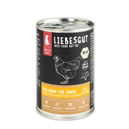 Bio-Huhn mit Bio-Wurzelgemüse und Bio-Amaranth