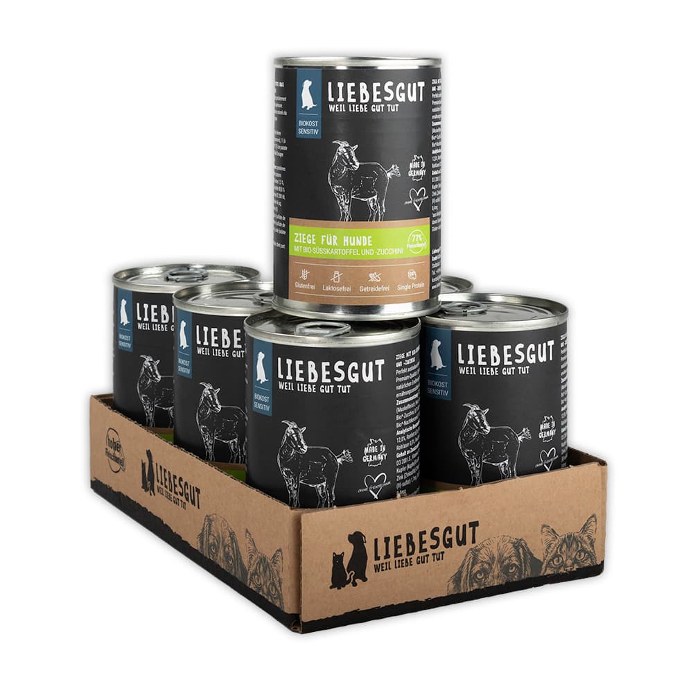 Ziege mit Bio-Süsskartoffel und Bio-Zucchini