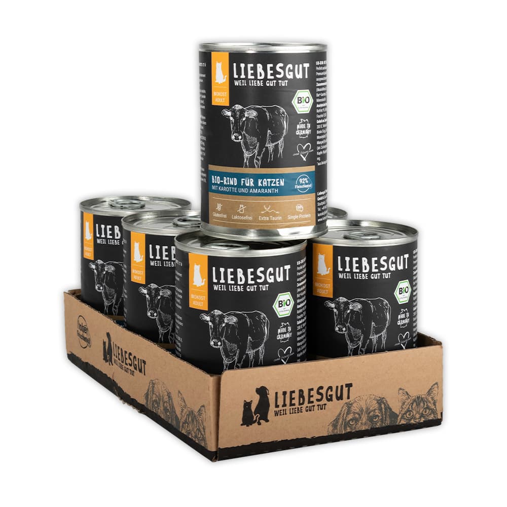 Bio-Rind mit Bio-Karotte und Bio-Amaranth